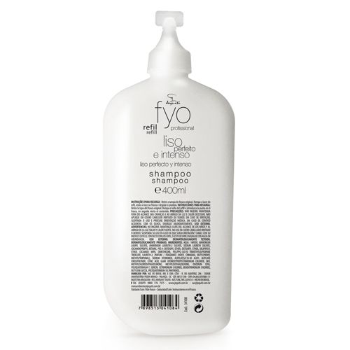 Refil Shampoo fyo profissional Liso Perfeito e Intenso, 400m